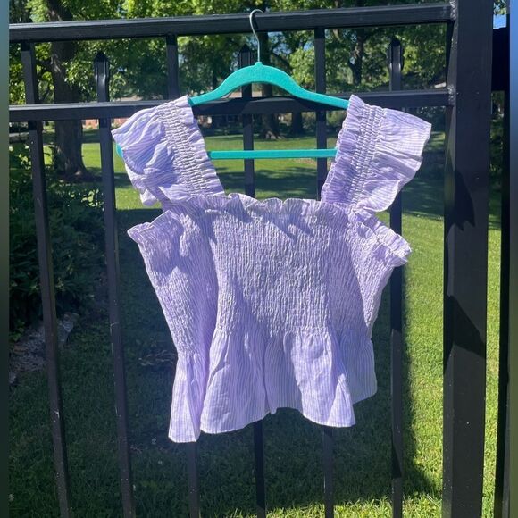 Hill House Linen Striped Paz Top NWT - Picture 8 of 8